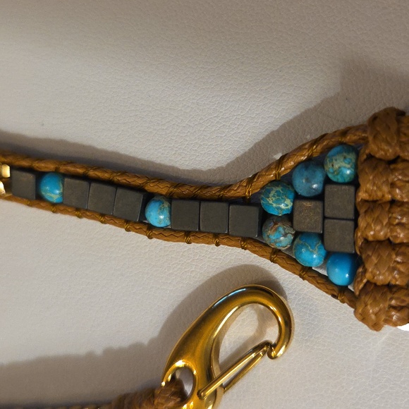 Natural Turqoise Howlite Apple Watch Fob - Picture 2 of 4